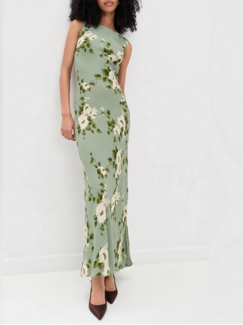 Reformation Prescott Dress In Greenery, NEW WITHOUT TAGS, NEVER WORN.